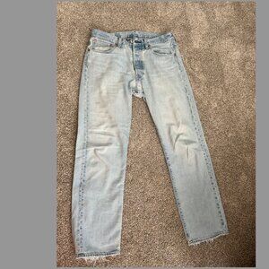 Levi's Men's 501 31x30 Original Straight Fit Jeans - Light Wash